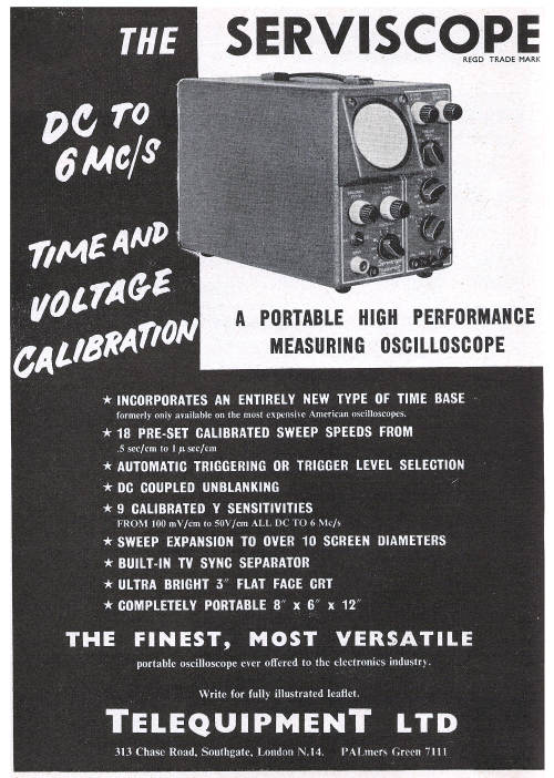 telequipment advert 1958