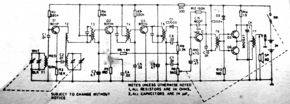 Philips D1018 transistor radio