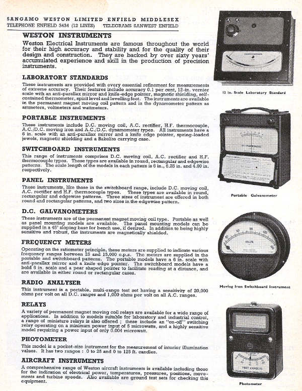 sangamo advert from 1960